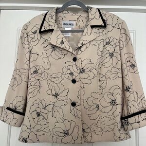 Cream Floral Blazer